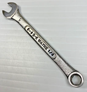 Vintage S-K Wayne Tools C-8 - 1/4" Combination Wrench 6-Point USA Made Tool - Picture 1 of 12