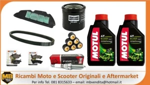KIT TAGLIANDO HONDA SH 300 OLIO MOTUL 10W30 DAL 2007 AL 2014 CINGHIA RULLI FILTR - Imagen 1 de 1