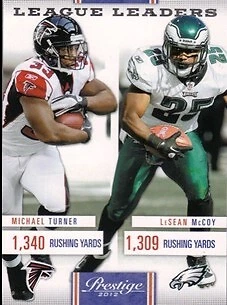 2012 Prestige League Leaders #6 Michael Turner/LeSean McCoy - NM-MT - Image 1 of 2