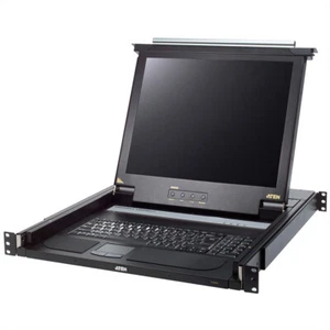ATEN CL1000M KVM-Konsole, 43cm LCD, VGA, PS/2, Tastaturlayout Deutsch - Afbeelding 1 van 4