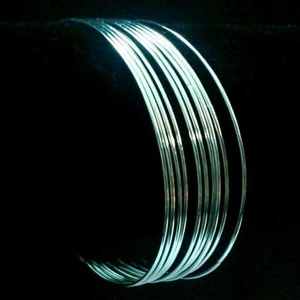 Indian Bangle Set Ø6.5Cm Jewelry Bracelet Bollywood Churiyan Bangles Silver - Picture 1 of 2