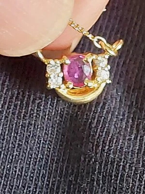 Cadena Oro Puro 18k, Zapato Caballo con Rubí y   Foto 1 de 4