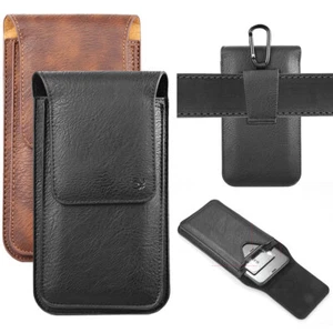 Vertical Belt Loop Pouch Case Dual Phones Holder For iPhone 16 Pro Max / 16 Plus - Photo 1 sur 18