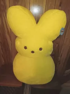 Jumbo Peeps Easter Bunny Plush Yellow 36" Giant Stuffed Toy Pillow Large Soft - Picture 1 of 5