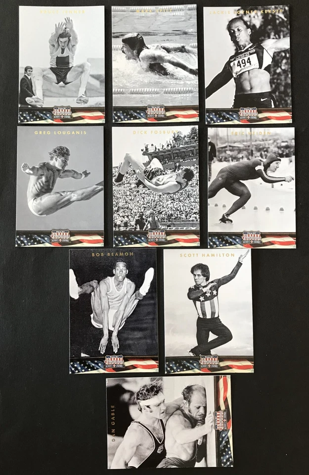Bruce Jenner, Mark Spitz, Jackie Joyner Kersey Otras Grandes Tarjetas Olímpicas, 9 Diff Foto 1 de 1