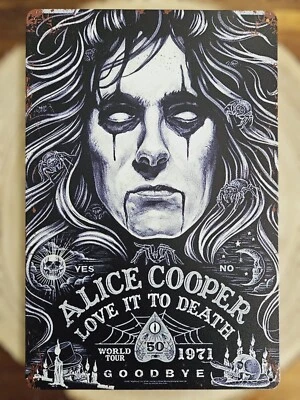 ROCK 🍀 Blechschild Metallschild Musik Music Alice Cooper Tin Sign