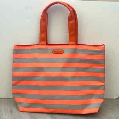 Bolso de Mano Lancome Naranja a Rayas Foto 1 de 4