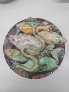 ANTIGUA PLACA MAYÓLICA PALISSY PORTUGUESA DEL SIGLO XIX 11,5" JOSE A. CUNHA EXCD - Imagen 1 de 12