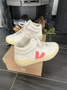 Veja super Hightop Sneaker Leder Gr. 38 weiß/pink wNeu - Bild 1 von 5