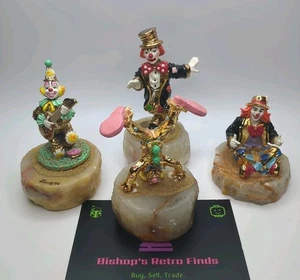 Lot Of 4 Vintage Ron Lee Clown Sculptures Limited Editions 24k Plated 1994-1998 - Picture 1 of 13