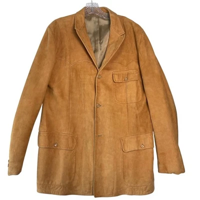 Styled by Scully Western Jacket M Brown Rugged Suede Cowboy Core Fort Worth - Image 1 of 4