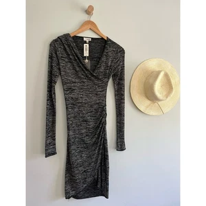 Wilfred Free | Aritzia | Klum Dress Heather Black | NWT | Sz XS - Picture 1 of 7