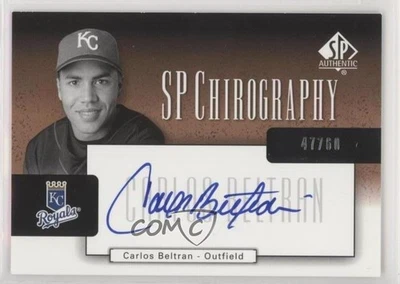 2004 SP Authentic Chirography Bronze Black & White /60 Carlos Beltran Auto - Image 1 of 2