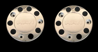 For MAN Truck Stainless Steel 22.5" Truck Wheel Trim Covers 2 Pcs - Image 1 of 4