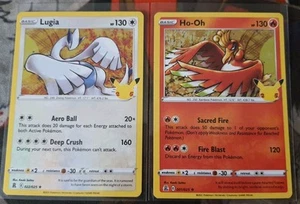 Lugia & Ho-oh Celebrations Holo Rare Card 2 Pokemon Card Set LP - Picture 1 of 1