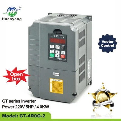 Huanyang VFD 220V 5HP 4kW Vector Control Variable Frequency Drive Inverter motor