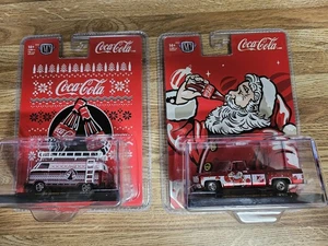 M2 Machines Coke Christmas 1960 VW Delivery Van And 1973 Chevrolet Cheyenne  - Picture 1 of 6