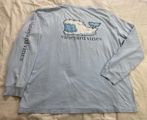 Vineyard Vines Yeti Wal Langarm Tasche T-Shirt 2-seitig Unisex XL LESEN - Bild 1 von 11