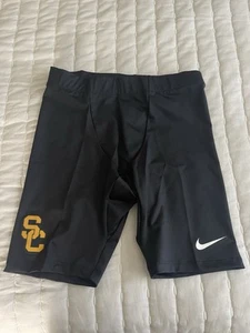 Nike SC Trojans Custom Fast Half Tight Running Short Men's Large Black CV3013 - Picture 1 of 4