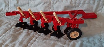 Arado de arrastre de reinicio de 4 fondos ERTL Toys vintage de los años 70 #476 internacional 1:16 Foto 1 de 4