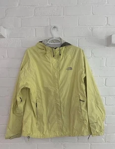 The North Face Hyvent Rain Jacket Women's Large Yellow Waterproof Hooded - Picture 1 of 24