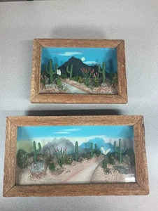 Vintage 1950s Landscape View Co. Desert Scene Diorama Lot (2) (6x9 & 6x12) - Picture 1 of 9