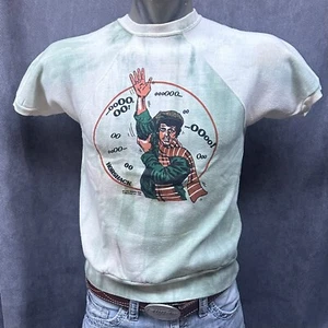 Vtg 70s Sweatshirt Welcome Back Kotter sweat hogs Horshack Short Sleeve Raglan - Picture 1 of 11