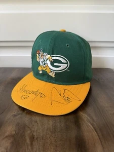 Vintage Green Bay Packers Hat Flinstones 90s Snapback Cap Green Fred NFL Sports - Picture 1 of 16