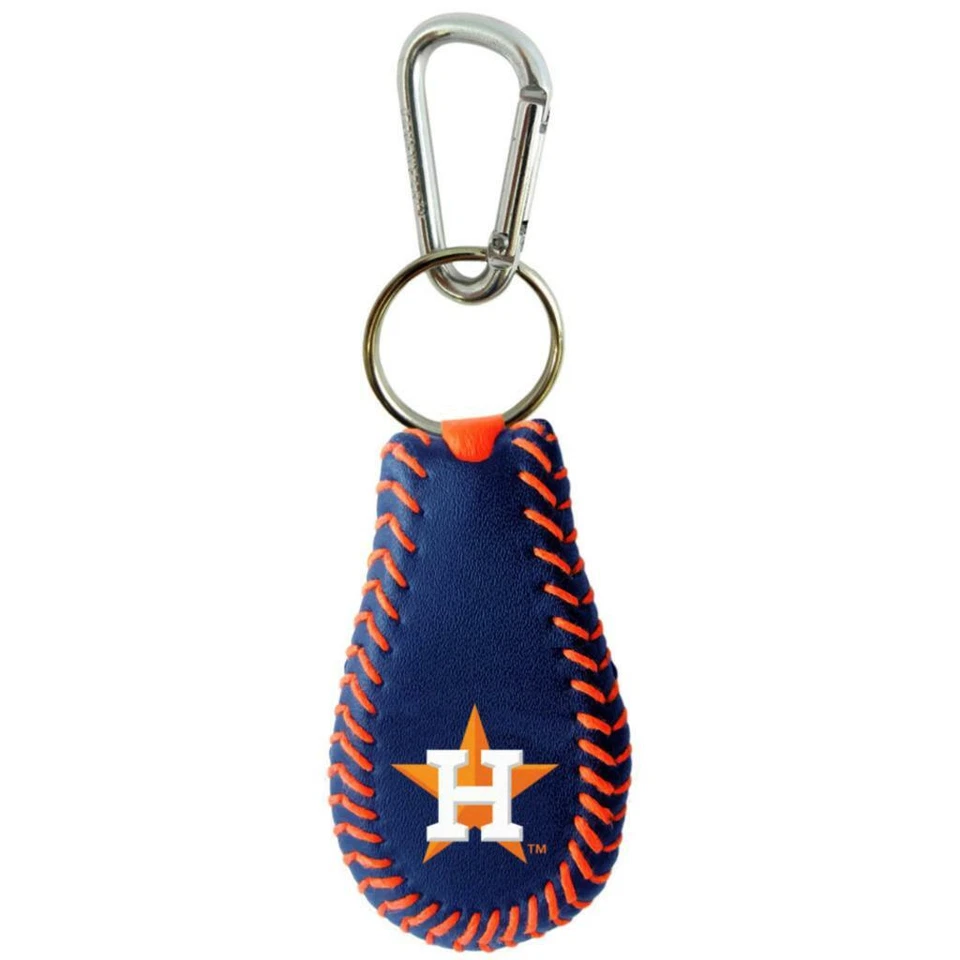 Houston Astros Color Leather Baseball Keychain [New] MLB Key Chain Jewelry - Image 1 of 1