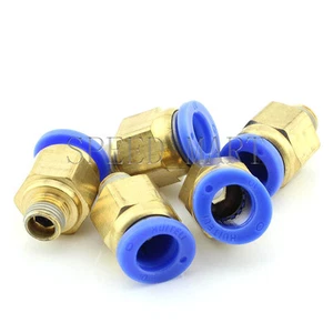 5XMale Connector 10mm Tube 1/8 BSPT Threaded Pneumatic Quick Release Air Fitting - Picture 1 of 3