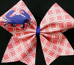 Cheer Bow - Preppy Crab - Hair Bows - Picture 1 of 1