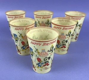 Woody Woodpecker gewachste Geburtstag Party Tassen Original 50er Walter Lantz 1957 NOS - Bild 1 von 7