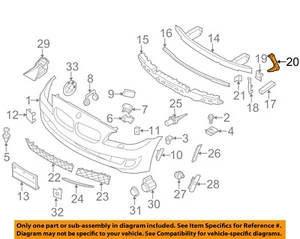 BMW OEM 11-16 550i xDrive Front Bumper Grille Grill-Spacer Left 51117207931 - Picture 1 of 1