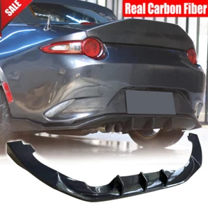 For Mazda MX5 MX-5 Miata ND 2016-2024 Real Carbon Fiber Rear Bumper Diffuser Lip - Picture 1 of 12