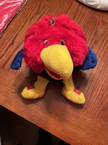 KU Kansas Jayhawk Reversible Plush 2 In 1 Basketball To A Stuffed Jayhawk morph Cover