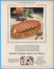 1928 Swift s Ham Bacon Fresh Vegetables Recipe Antique 1920's Kitchen Wall ad
