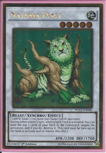 *** NATURIA BEAST *** (MINT/NM) PGL2-EN086 PREMIUM GOLD RARE YUGIOH ! - Image 1 of 1
