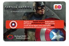 Dunkin Donuts Captain American Marvel Gift Card No $ Value Collectible