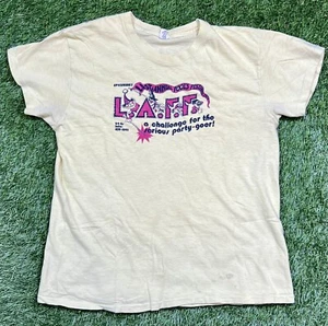 Camiseta De Colección Años 70 Epicúreo Último Festival Anual de los Locos Payasos Para Hombre L EE. UU. - Imagen 1 de 9