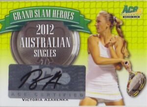 2013 Ace Victoria Azarenka /5 Auto Grand Slam Tennis Heroes 2012 Card 