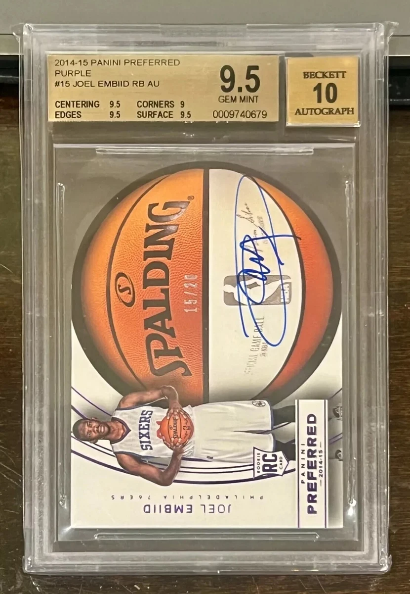 Joel Embiid Grade 9.5 Basketball Rookie Sports Trading Cards