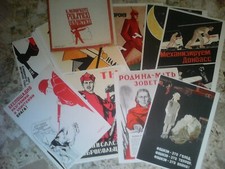 ' IL MANIFESTO POLITICO SOVIETICO ' : BLOCCO DI 29 INTROVABILI POSTER !!!!!!!