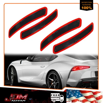4Pcs Bumper Fender Smoked Reflector Side Marker Lights For 20-22 Toyota GR Supra - Image 1 of 4
