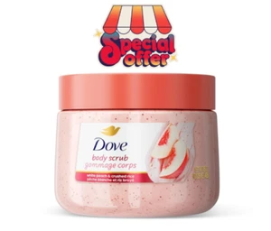 Dove White Peaches & Crushed Rice Body Scrub 15oz - Picture 1 of 5