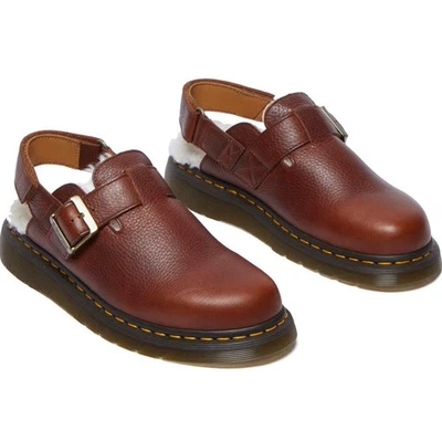 Dr Martens Jorge II Ambassador Cuero Forrado Piel M 8 W 9 Mules Anacardo Marrón Foto 1 de 4