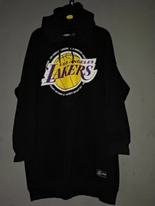 NBA Los Angeles Lakers oversized black Hoodie printed purple + yellow basketball - Picture 1 of 5