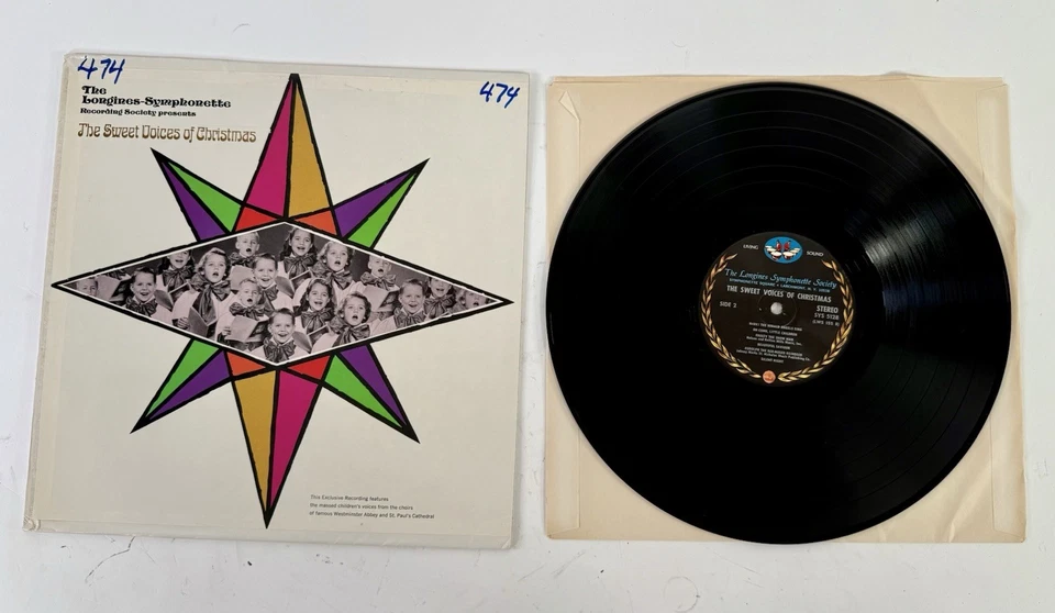 Longines-Symphonette The Sweet Voices of Christmas, Vinyl LP Play Tested VG+/VG+ Foto 1 de 4