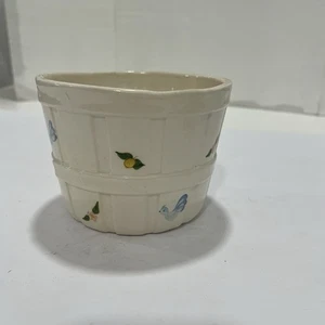 Ancien plat à bibelots en porcelaine moyen fleur - Photo 1/5