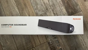 NYLAVEE Computer Soundbar SK100 Black Gaming Bluetooth 5.0 Speaker - Afbeelding 1 van 13