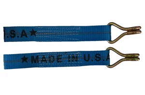2-USA Ratchet Strap Replacement Ends WH Fixed End Truck & Trailer Tie Down BL - Bild 1 von 3